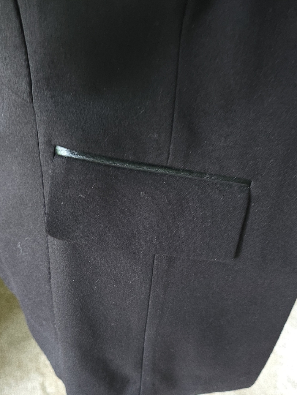 WHBM Black Tailored Military Stlye Blazer Sz 00 - Picture 3 of 6